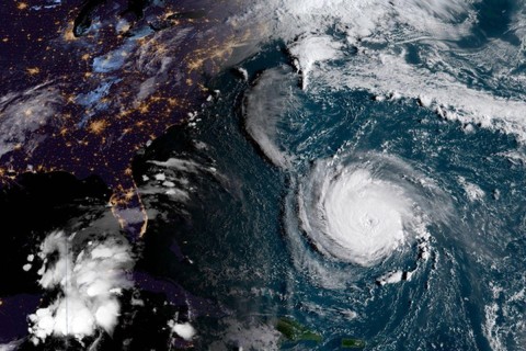 Масштабы приближающегося к США урагана 