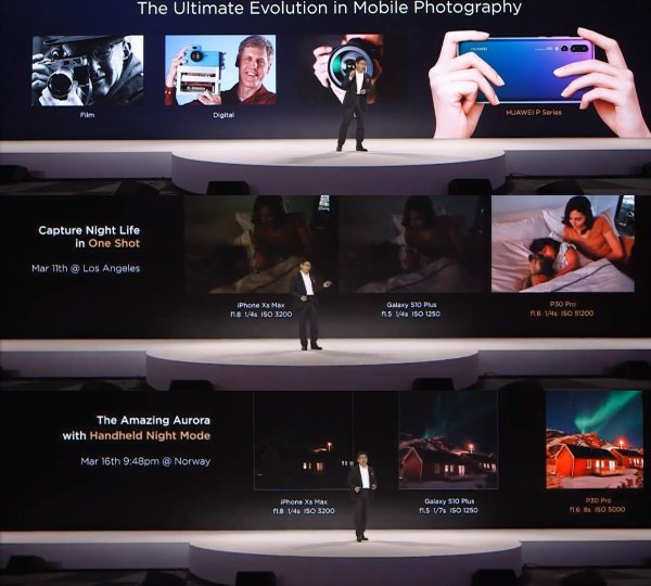Samsung уличила Huawei в подставных результатах во время презентации P30
