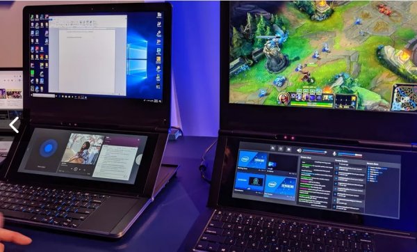 Intel разработали прототип ноутбука с двойным дисплеем