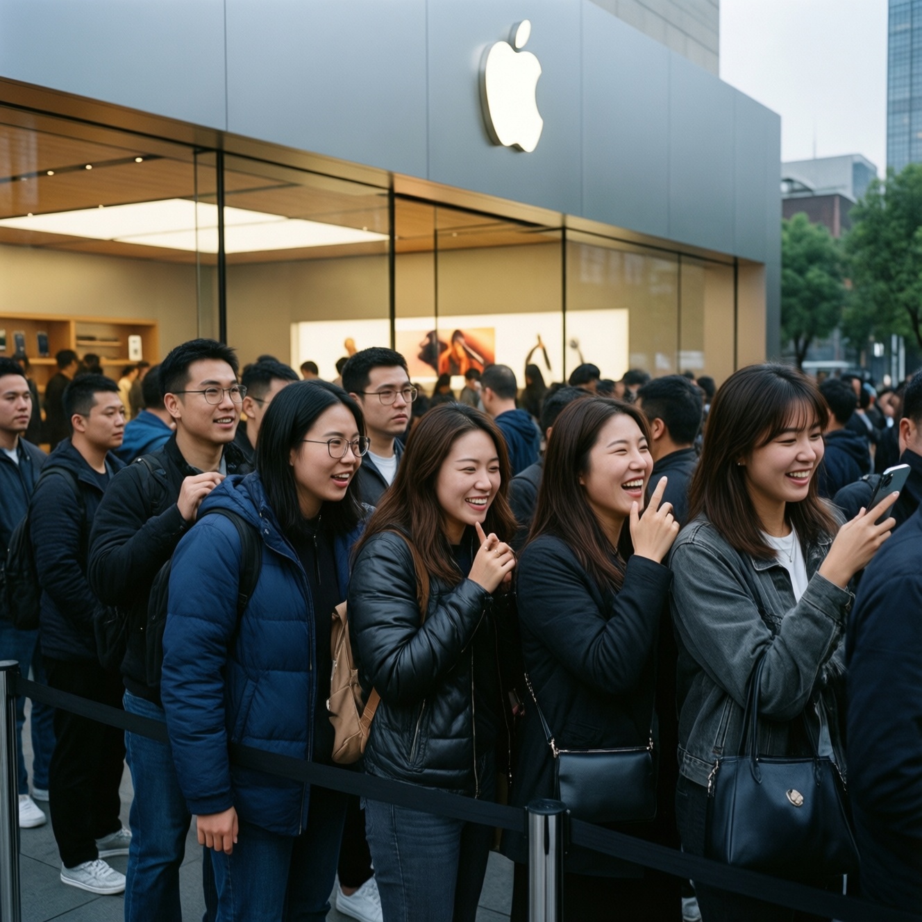 Старт продаж iphone duo вернул очереди к магазинам apple Старт продаж iphone duo вернул очереди к магазинам apple